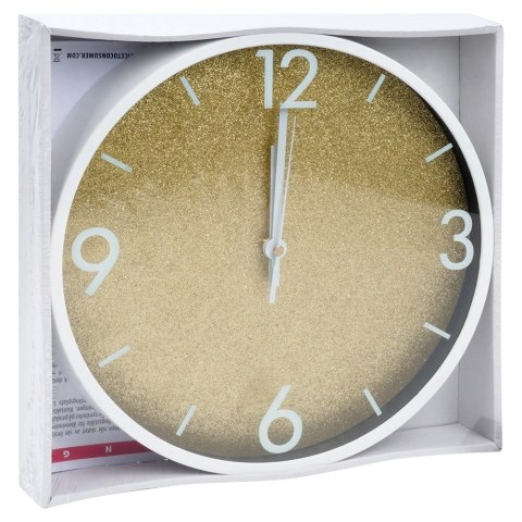 Zegar ścienny na ścianę złoty biały 29.5cm VILDE 568130