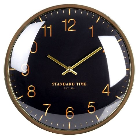 Zegar ścienny na ścianę złoty czarny 30cm VILDE 569948
