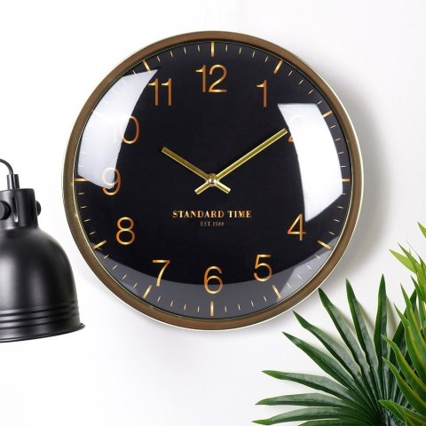 Zegar ścienny na ścianę złoty czarny 30cm VILDE 569948