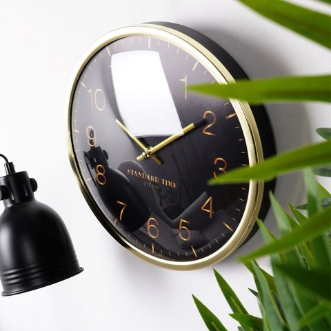 Zegar ścienny na ścianę złoty czarny 30cm VILDE 569948