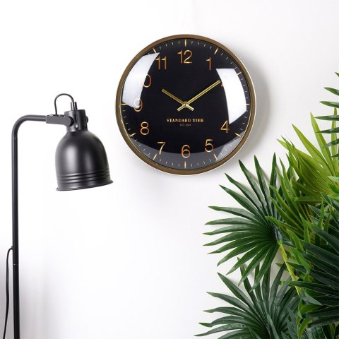 Zegar ścienny na ścianę złoty czarny 30cm VILDE 569948
