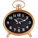Zegar ścienny na ścianę złoty czarny budzik 20.5x24cm VILDE 569952