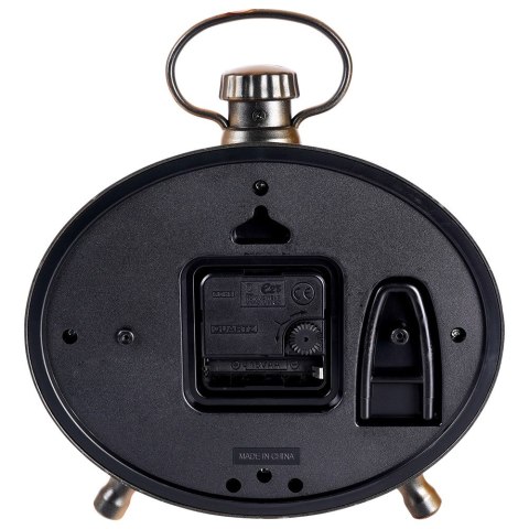 Zegar ścienny na ścianę złoty czarny budzik 20.5x24cm VILDE 569952