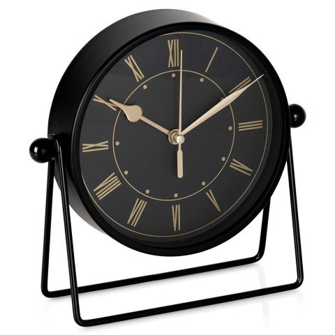 Zegar stołowy metalowy czarny 18.5cm HOME STYLING COLLECTION 568110