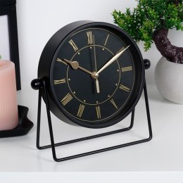 Zegar stołowy metalowy czarny 18.5cm HOME STYLING COLLECTION 568110