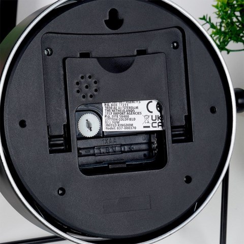 Zegar stołowy metalowy czarny 18.5cm HOME STYLING COLLECTION 568110