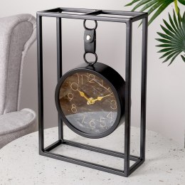 Zegar stołowy metalowy czarny 20.5x7.5x30cm HOME STYLING COLLECTION 569950