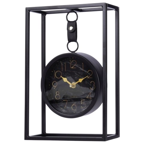Zegar stołowy metalowy czarny 20.5x7.5x30cm HOME STYLING COLLECTION 569950
