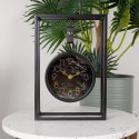 Zegar stołowy metalowy czarny 20.5x7.5x30cm HOME STYLING COLLECTION 569950