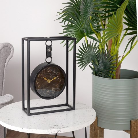 Zegar stołowy metalowy czarny 20.5x7.5x30cm HOME STYLING COLLECTION 569950