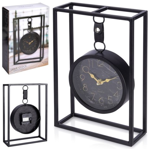Zegar stołowy metalowy czarny 20.5x7.5x30cm HOME STYLING COLLECTION 569950