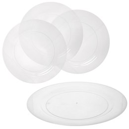 Zestaw talerzy dla 4 osób talerze plastikowe 22.5cm komplet 4 sztuki EXCELLENT HOUSEWARE 120199