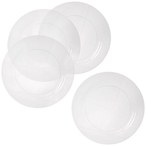 Zestaw talerzy dla 4 osób talerze plastikowe 22.5cm komplet 4 sztuki EXCELLENT HOUSEWARE 120199