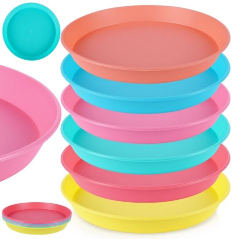 Zestaw talerzy dla 6 osób talerze plastikowe 22.5cm komplet 6 sztuk EXCELLENT HOUSEWARE 139340