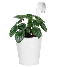 Doniczka balkonowa metalowa biała mała 13,5 cm VILDE 339158-B