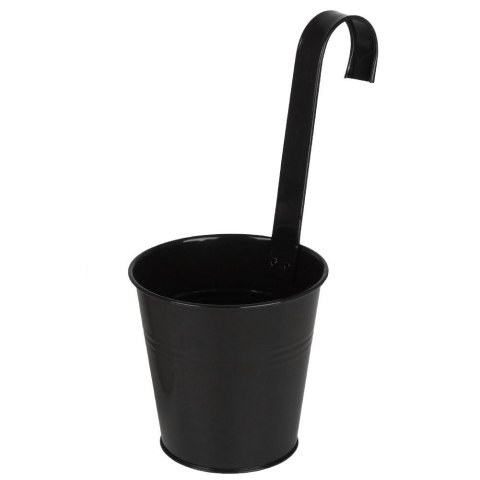 Doniczka balkonowa metalowa czarna 13,5 cm VILDE 339158-C