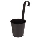 Doniczka balkonowa metalowa czarna 13,5 cm VILDE 339304-C