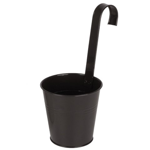 Doniczka balkonowa metalowa czarna 13,5 cm VILDE 339304-C