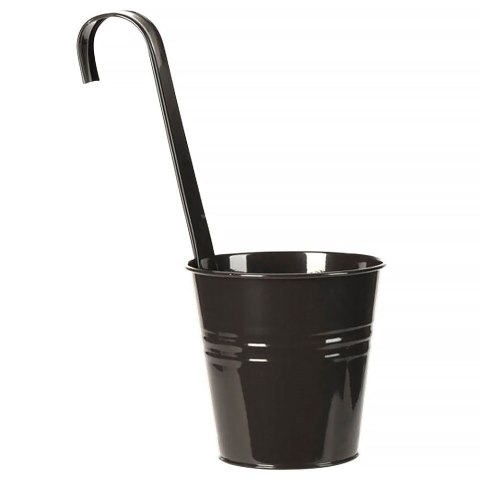 Doniczka balkonowa metalowa czarna 13,5 cm VILDE 339304-C