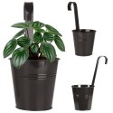 Doniczka balkonowa metalowa czarna 13,5 cm VILDE 339304-C