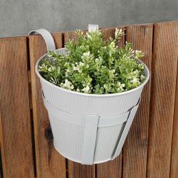 Doniczka balkonowa metalowa szara mała 20 cm VILDE 339404