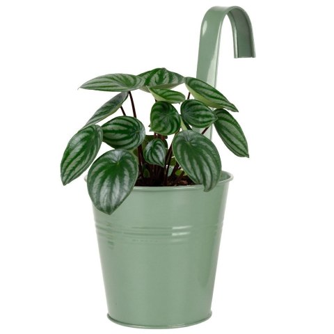 Doniczka balkonowa metalowa zielona 13,5 cm VILDE 339304-Z