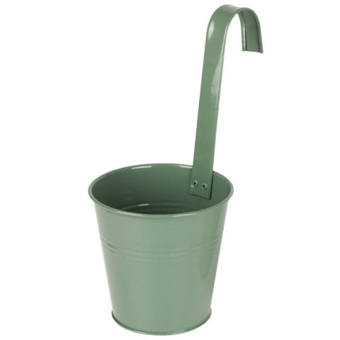 Doniczka balkonowa metalowa zielona 13,5 cm VILDE 339304-Z
