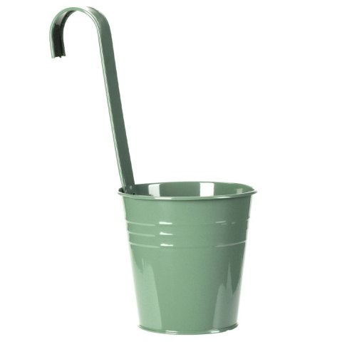 Doniczka balkonowa metalowa zielona 13,5 cm VILDE 339304-Z
