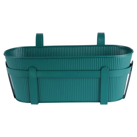 Doniczka balkonowa metalowa zielona 37,5 cm VILDE 339402