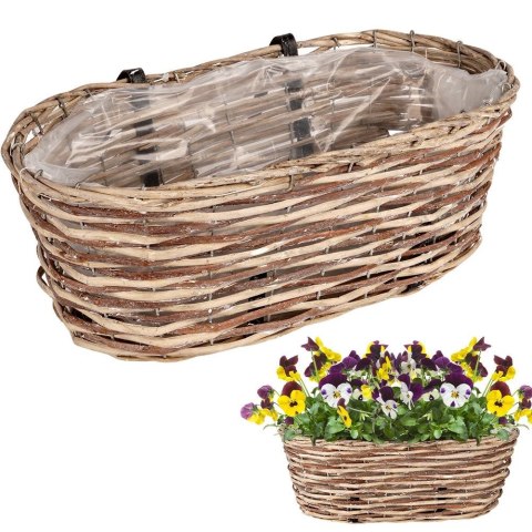Doniczka balkonowa wiklinowa 45 cm VILDE 339307