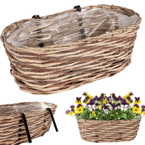 Doniczka balkonowa wiklinowa 45 cm VILDE 339307