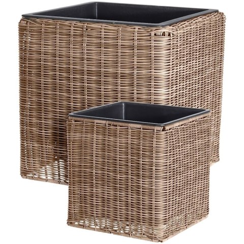 Doniczka ogrodowa kwadratowa brązowa 26x27 cm HOME STYLING COLLECTION 339243-M