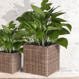Doniczka ogrodowa kwadratowa brązowa 37x38 cm HOME STYLING COLLECTION 339243-D