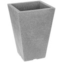 Doniczka ogrodowa plastikowa szara kwadratowa 24x35 cm VILDE 339323