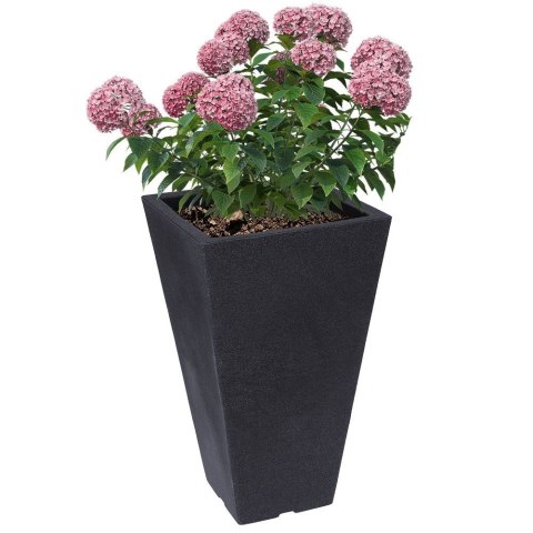 Doniczka ogrodowa plastikowa szara kwadratowa 27x45,5 cm VILDE 339315