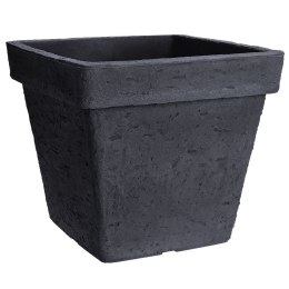 Doniczka ogrodowa plastikowa szara kwadratowa 35x39,5 cm VILDE 339331