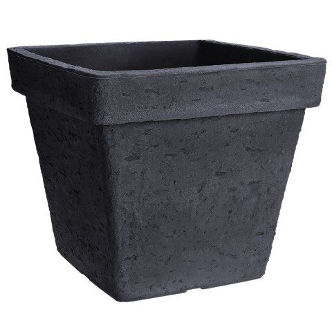 Doniczka ogrodowa plastikowa szara kwadratowa 35x39,5 cm VILDE 339331
