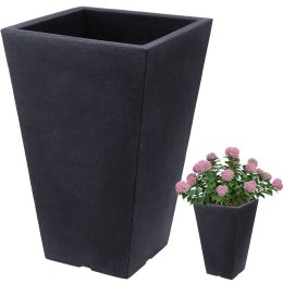 Doniczka ogrodowa plastikowa szara kwadratowa 35x56 cm VILDE 339316
