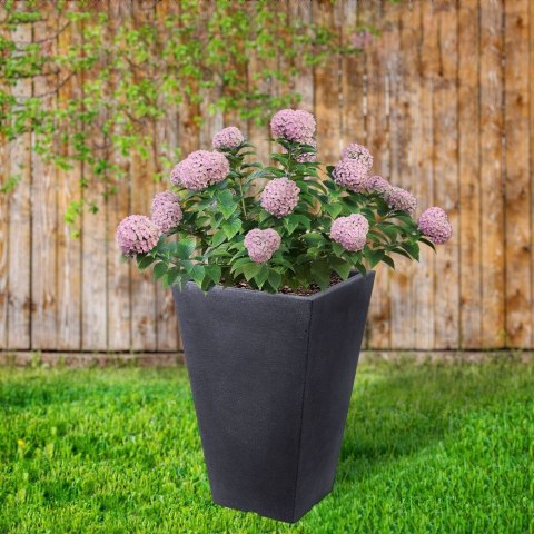 Doniczka ogrodowa plastikowa szara kwadratowa 35x56 cm VILDE 339316