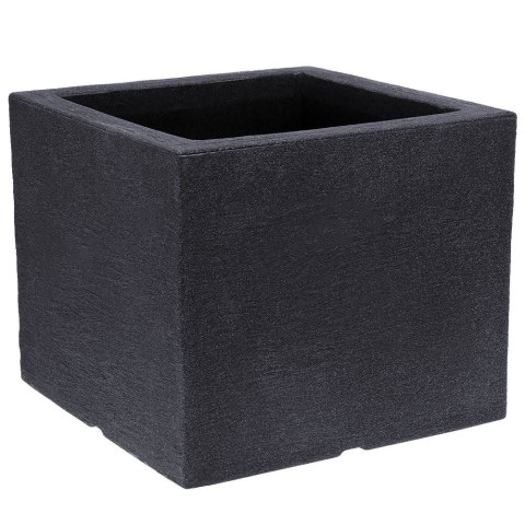 Doniczka ogrodowa plastikowa szara kwadratowa 39x33,5 cm VILDE 339310