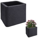 Doniczka ogrodowa plastikowa szara kwadratowa 39x33,5 cm VILDE 339329