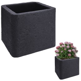 Doniczka ogrodowa plastikowa szara kwadratowa 39x33,5 cm VILDE 339329