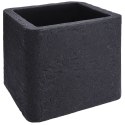 Doniczka ogrodowa plastikowa szara kwadratowa 39x33,5 cm VILDE 339329