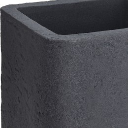 Doniczka ogrodowa plastikowa szara kwadratowa 39x39x33 cm VILDE 339150