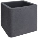 Doniczka ogrodowa plastikowa szara kwadratowa 39x39x33 cm VILDE 339150
