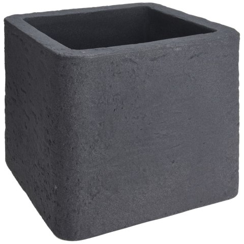 Doniczka ogrodowa plastikowa szara kwadratowa 39x39x33 cm VILDE 339150