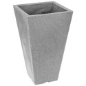 Doniczka ogrodowa plastikowa szara kwadratowa duża 27x45,5 cm VILDE 339324