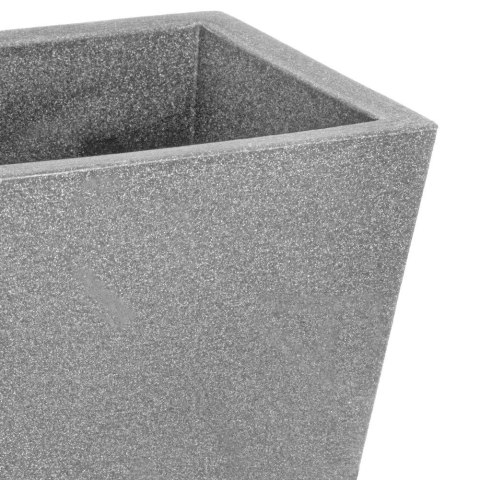 Doniczka ogrodowa plastikowa szara kwadratowa duża 27x45,5 cm VILDE 339324