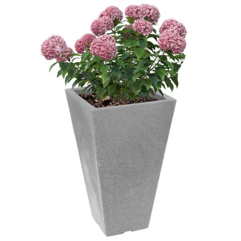 Doniczka ogrodowa plastikowa szara kwadratowa duża 27x45,5 cm VILDE 339324