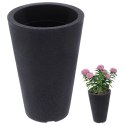 Doniczka ogrodowa plastikowa szara okrągła 24x35 cm VILDE 339311
